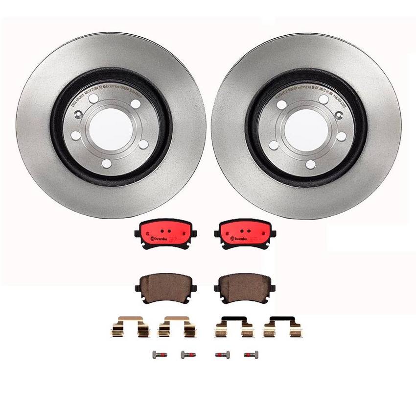 Audi Brembo Brake Kit - Pads and Rotors Rear (300mm) (Ceramic) 8E0698451P - Brembo 1540956KIT